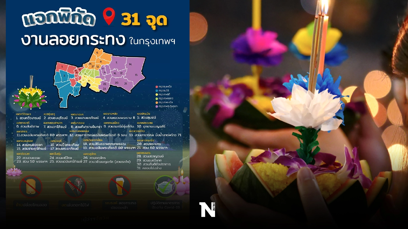 เปิดพิกัด งานลอยกระทง 2564 ใน กทม. มีที่ไหนบ้าง เซฟไว้เลย!!