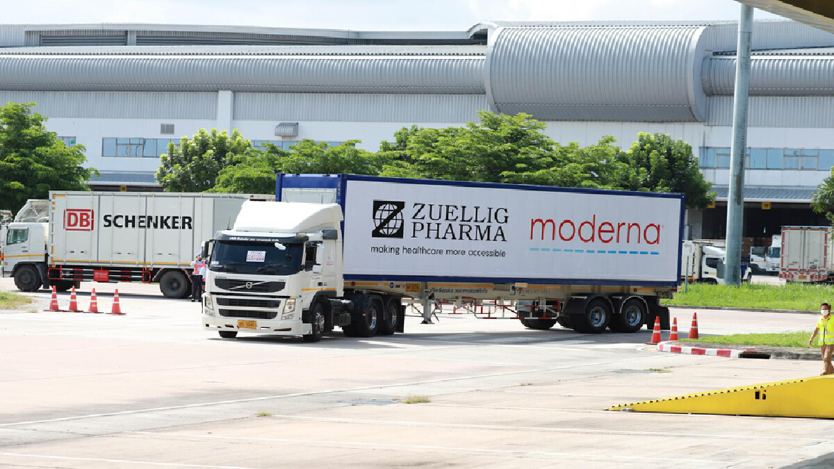 Moderna ล็อตแรก 5.6 แสนโดส ถึงไทยแล้ว ที่เหลือทยอยมาสิ้นปี