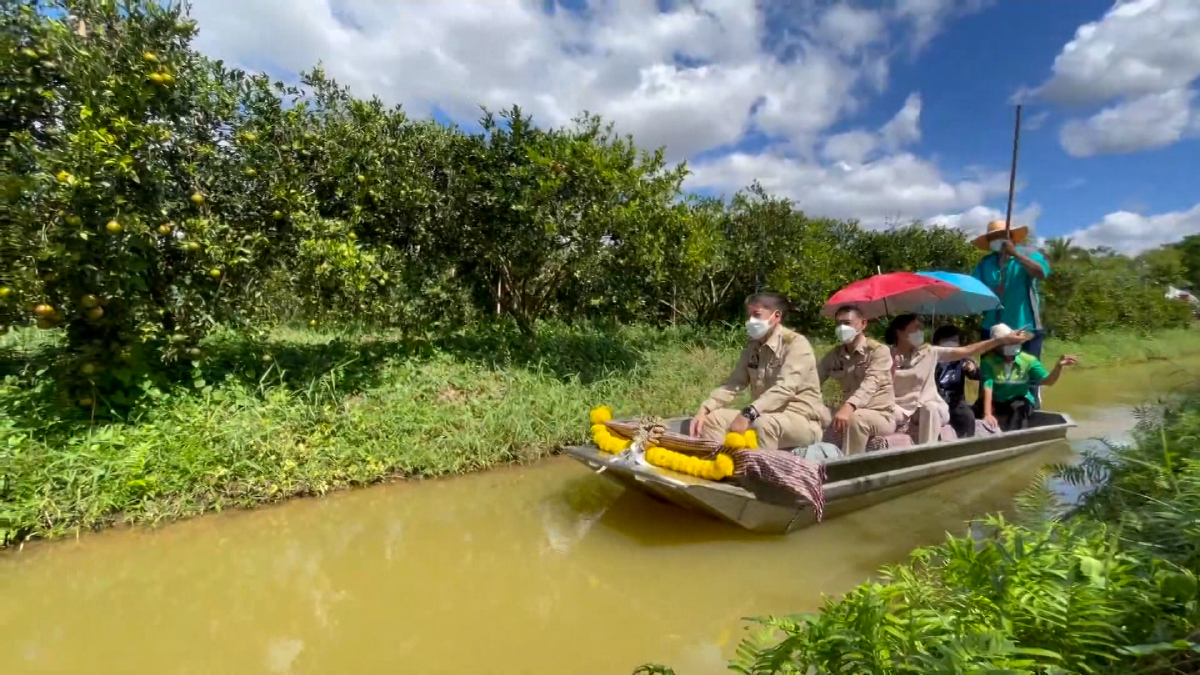 สวนจังหวัดหนองคายเปิดนั่งเรือเก็บส้ม สวนจังหวัดหนองคายเปิดนั่งเรือเก็บส้ม