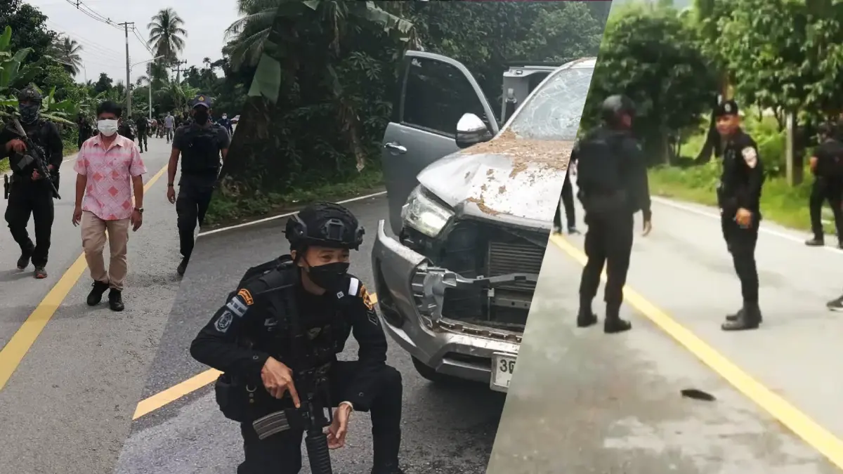 ดักบึ้ม! รายวันขบวนรถทหารพราน รถกระบะพังยับ ดักบึ้ม! รายวันขบวนรถทหารพราน รถกระบะพังยับ
