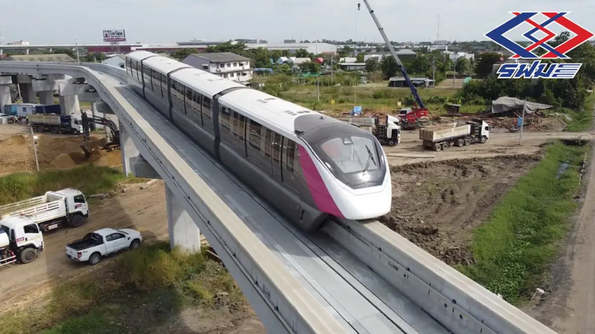 รฟม.ทดสอบเดินรถไฟฟ้าสายสีชมพู แคราย – มีนบุรี คาดเปิดบริการไตรมาส 3 ปี 65