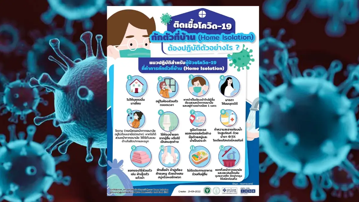 ติดเชื้อโควิด-19 กักตัวที่บ้าน ต้องปฏิบัติตัวอย่างไร ? ติดเชื้อโควิด-19 กักตัวที่บ้าน ต้องปฏิบัติตัวอย่างไร ?
