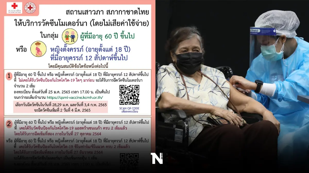 เปิดขั้นตอนลงทะเบียน สถานเสาวภาฉีดวัคซีนโมเดอร์นาฟรี รับวัคซีน 28 ม.ค.นี้