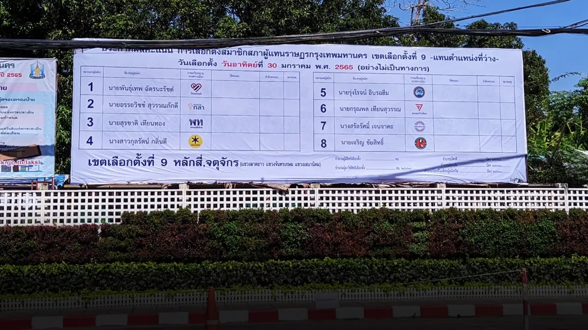 เขตหลักสี่ตั้งกระดานพร้อมรายงานผลคะแนนเลือกตั้งซ่อม