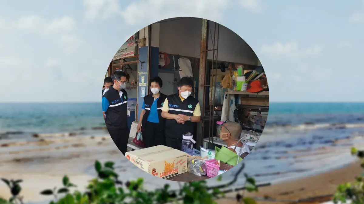 กรมอนามัย ลงพื้นที่ประเมินความเสี่ยงสุขภาพ หลังเกิดเหตุน้ำมันดิบรั่วไหล กรมอนามัย ลงพื้นที่ประเมินความเสี่ยงสุขภาพ หลังเกิดเหตุน้ำมันดิบรั่วไหล