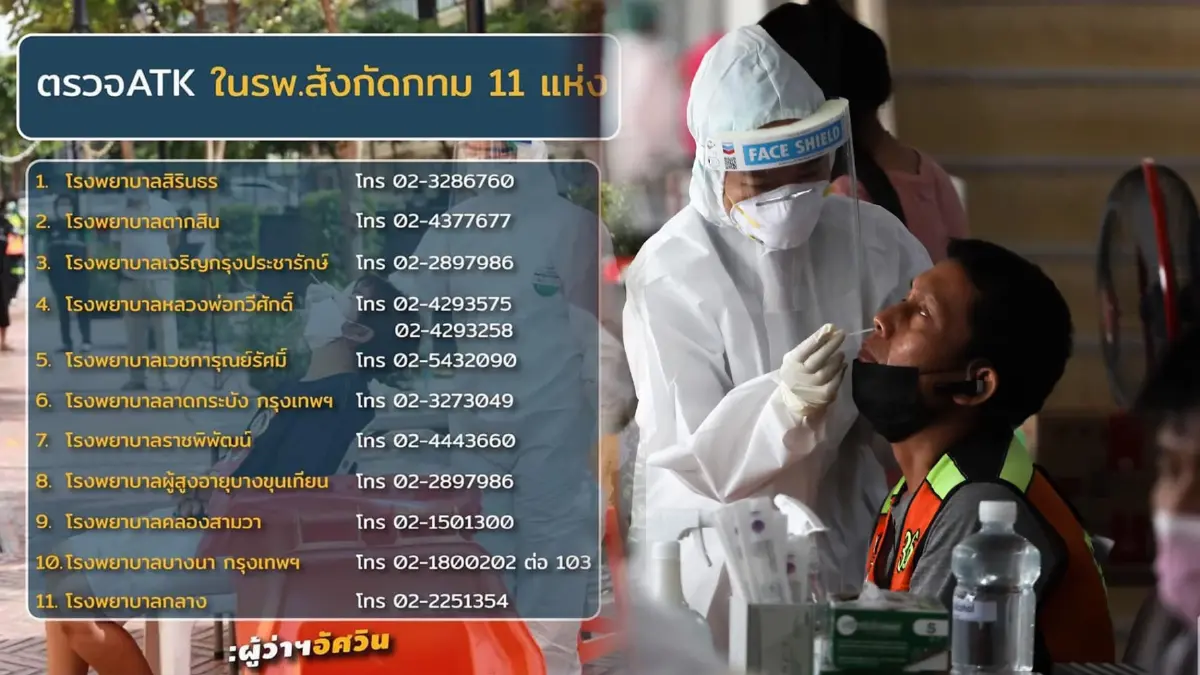 กทม.ตรวจโควิด-19 ด้วยชุดตรวจ ATK ให้กลุ่มเสี่ยงฟรี