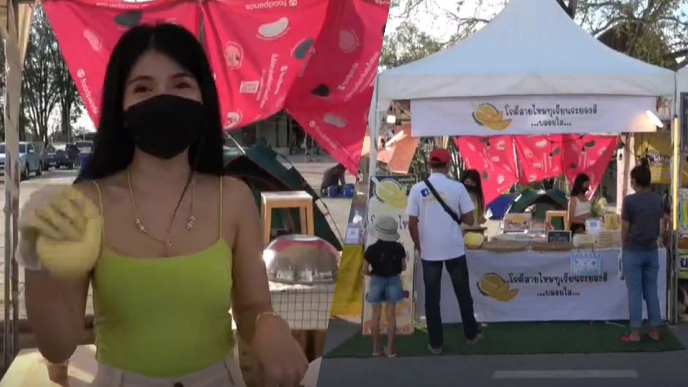 เผยเคล็ดลับ "โรตีสายไหมทุเรียน" จากฝีมือแม่ค้าสาวสุดเซ็กซี่