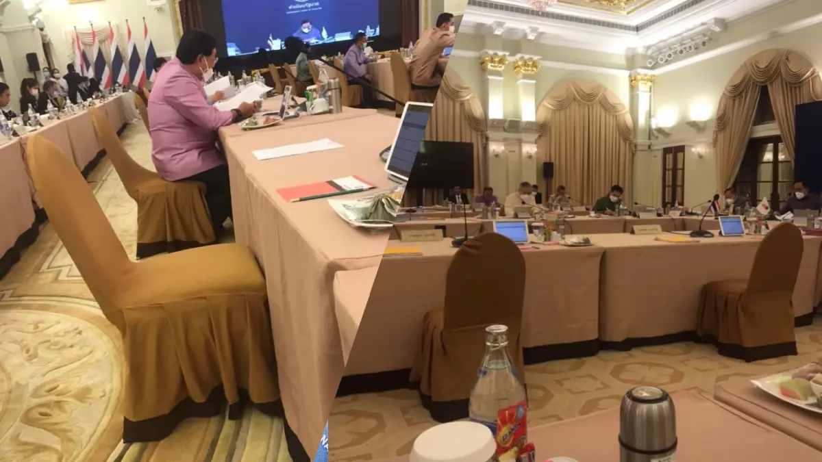 สาธิต เปิดภาพประชุม ครม. สุดโหรงเหรง เหน็บเว้นระยะห่างตามมาตรการ สธ.