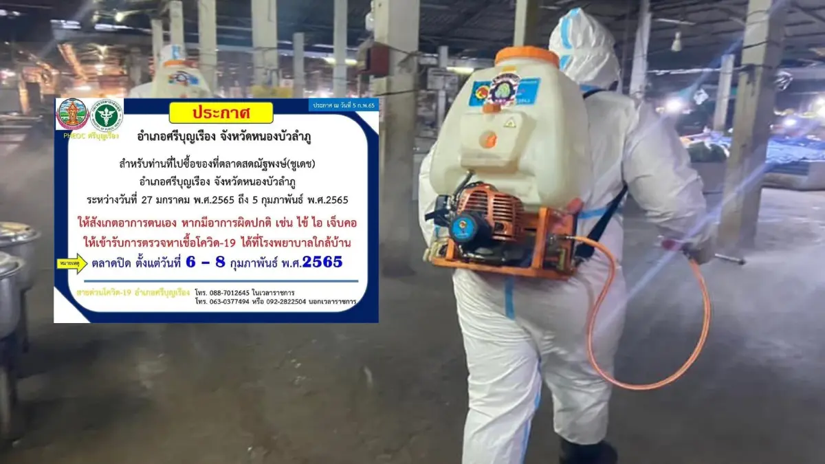 หนองบัวลำภู เกิดคลัสเตอร์ตลาดสด 57 ราย สั่งปิดตลาด 3 วัน หนองบัวลำภู เกิดคลัสเตอร์ตลาดสด 57 ราย สั่งปิดตลาด 3 วัน