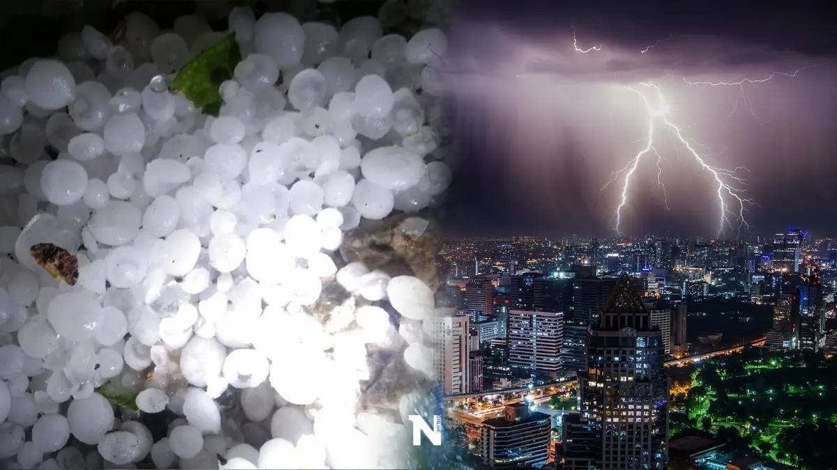 กรมอุตุฯ ประกาศฉบับ 4 เตรียมรับมือฝนฟ้าคะนอง ลูกเห็บตก อุณหภูมิลดฮวบ 5-9 องศา