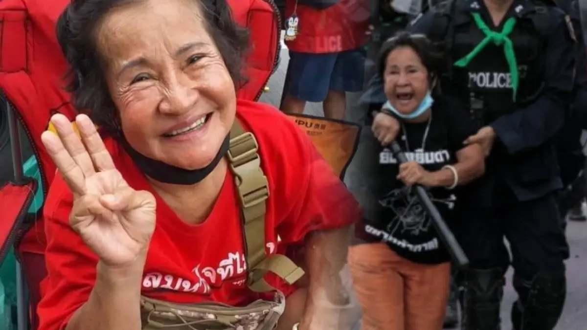 “ป้าเป้า” แนวร่วมม็อบสามนิ้ว ติดโควิด – 19 อาการล่าสุดเชื้อยังไม่ลงปอด “ป้าเป้า” แนวร่วมม็อบสามนิ้ว ติดโควิด – 19 อาการล่าสุดเชื้อยังไม่ลงปอด