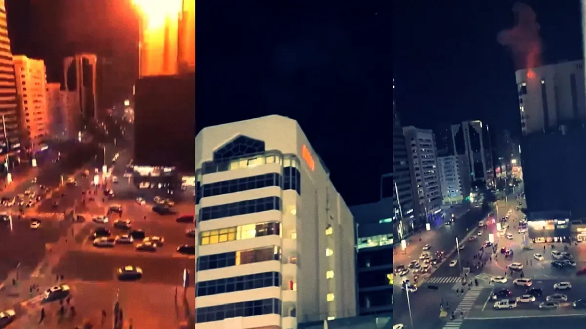 ระเบิดบนตึกสูงที่เมืองหลวงของ UAE ชาวเน็ตเชื่อถูกโจมตีด้วยขีปนาวุธ