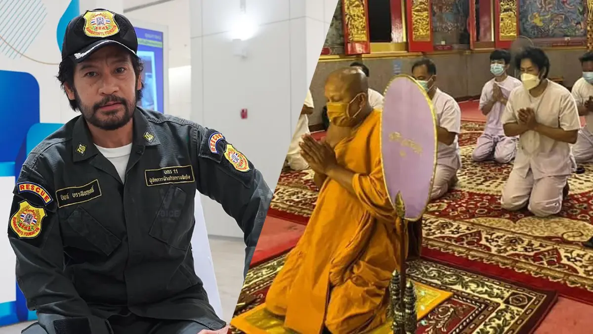 “บิณฑ์ บรรลือฤทธิ์”  นุ่งขาวห่มขาวเข้าวัดถือศิล 8ในวันมาฆบูชา