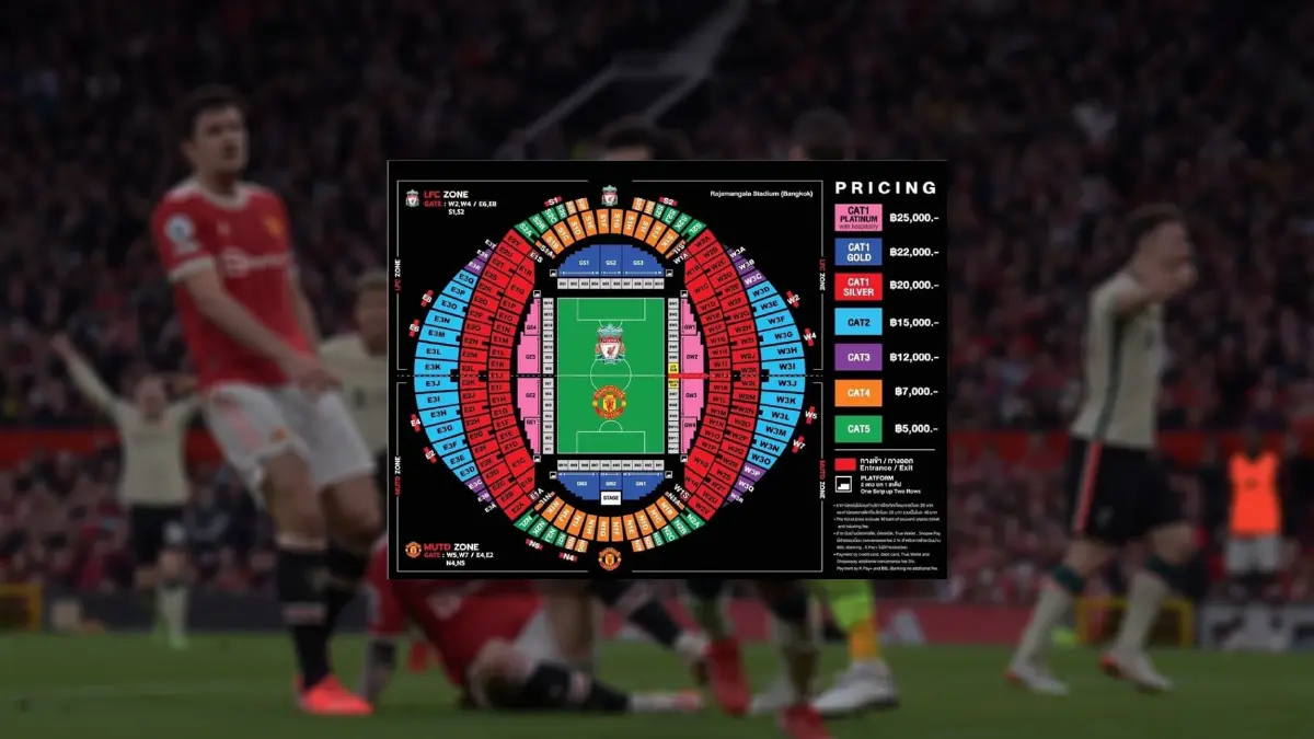 คลอดแล้ว! ผังที่นั่ง-ราคาตั๋วแดงเดือดในไทย เริ่มขาย 11 มี.ค. นี้