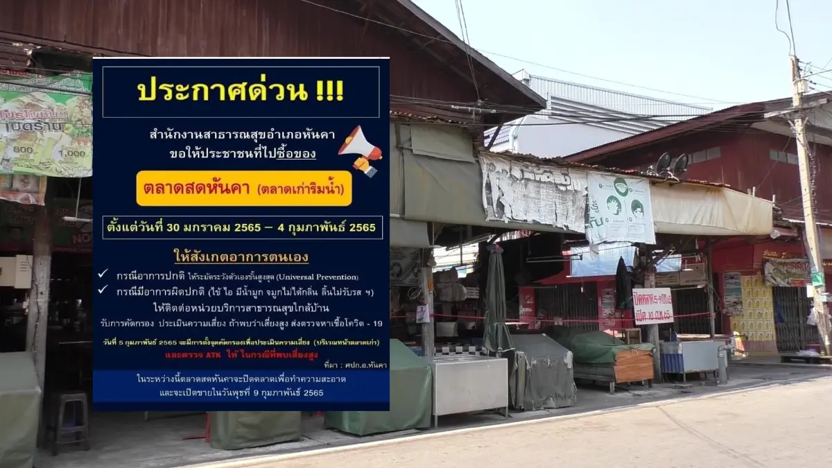 สั่งปิด "ตลาดสดหันคา" จ.ชัยนาท หลังพบคลัสเตอร์ พ่อค้าแม่ค้าติดโควิด 40 คน สั่งปิด "ตลาดสดหันคา" จ.ชัยนาท หลังพบคลัสเตอร์ พ่อค้าแม่ค้าติดโควิด 40 คน