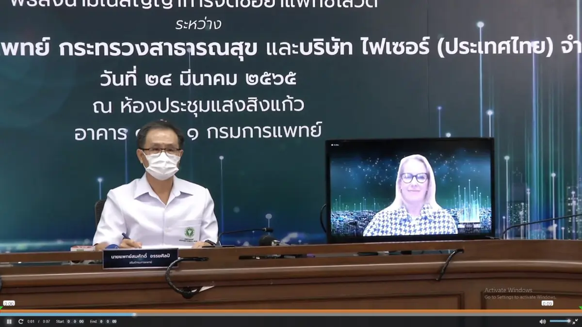 ไทยปิดดีล!ซื้อยา"แพ็กซ์โลวิด" 2 ล้านเม็ด รักษา 5 หมื่นราย