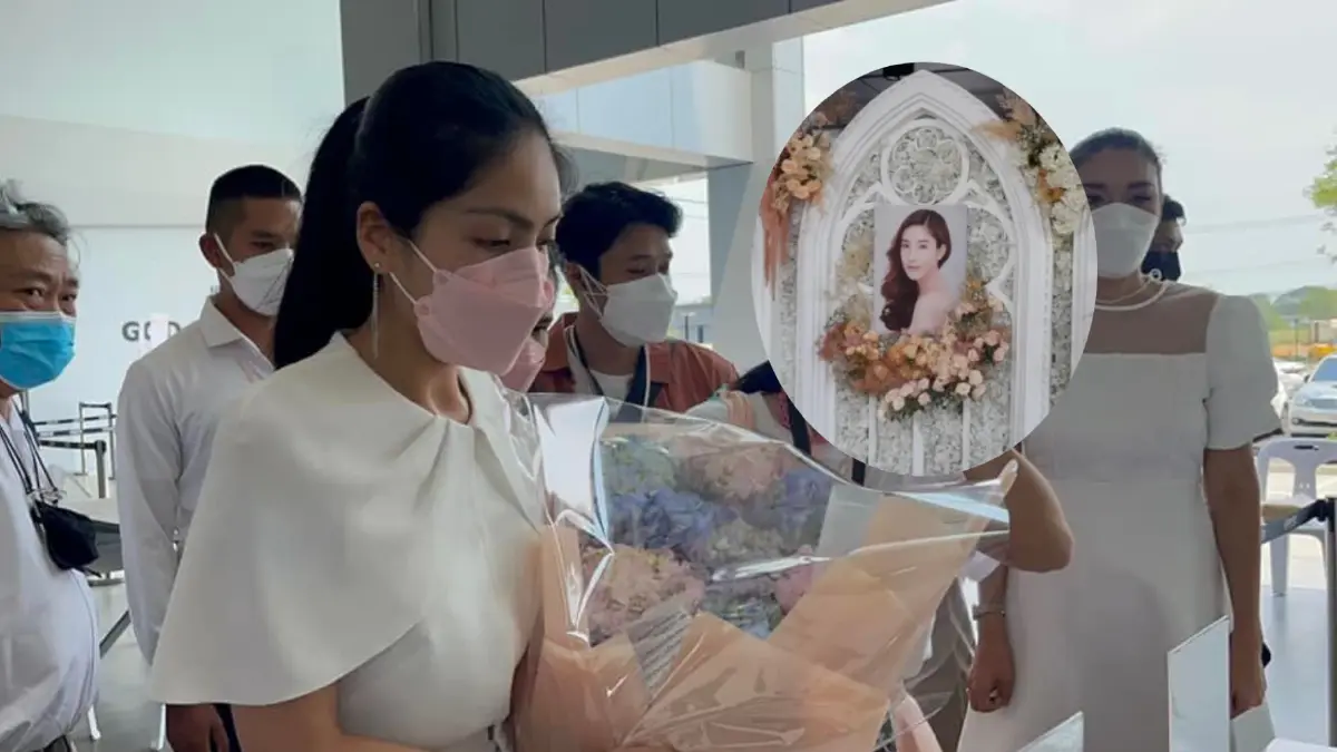 มาแล้ว ! “กระติก” ร่ำไห้โผล่ร่วมพิธีไว้อาลัย “แตงโม นิดา”