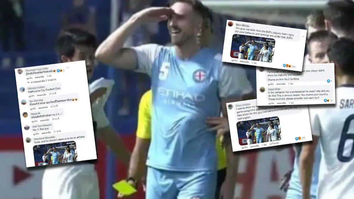 แฟนบอลไทยแห่ถล่มเพจเมลเบิร์นเหตุบูลลี่ความสูงแข้งบีจี