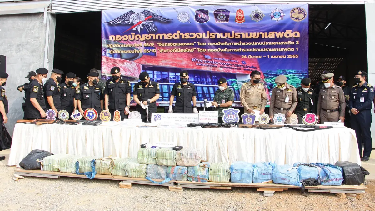 ยุทธการ“สยบไพรี”ทลายโกดังเครือข่ายยาเสพติดเชียงราย