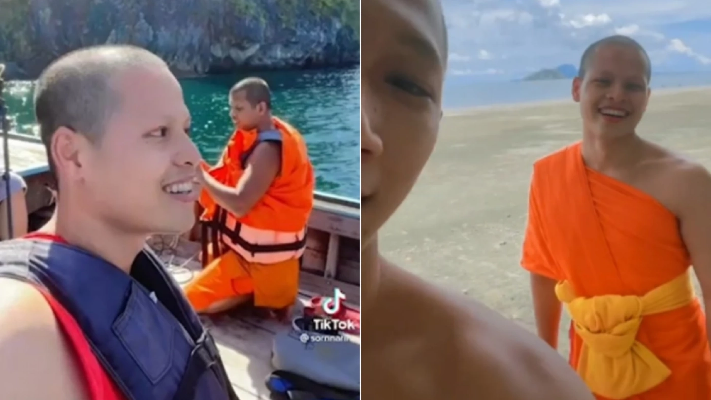 ชาวเน็ตสวดยับ หลวงพี่โจ พระดาวดัง TikTok ทัวร์ทะเลตรัง รับอาบัติเบา ๆ