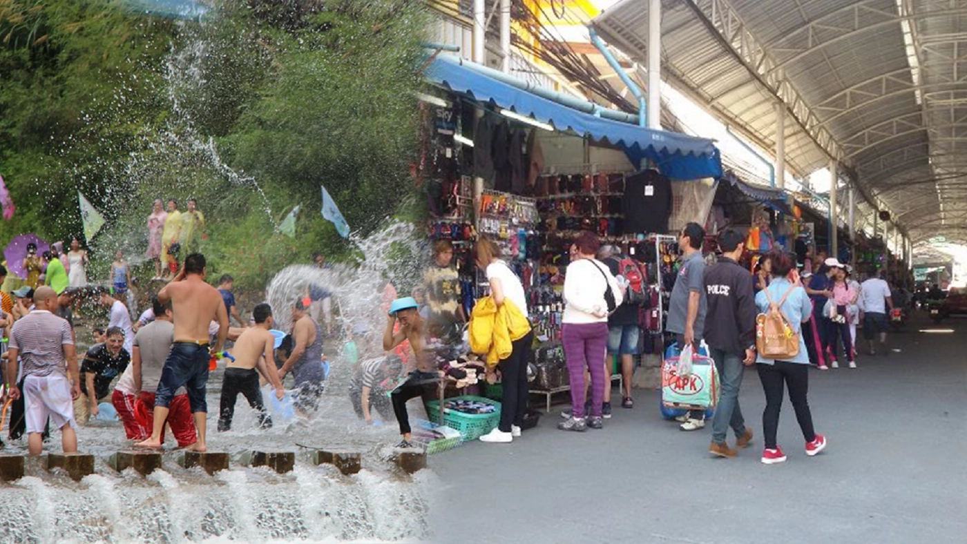 ตลาดชายแดนระนอง-เมียนมาร์ 'คึกคัก' รับสงกรานต์ ตลาดชายแดนระนอง-เมียนมาร์ 'คึกคัก' รับสงกรานต์