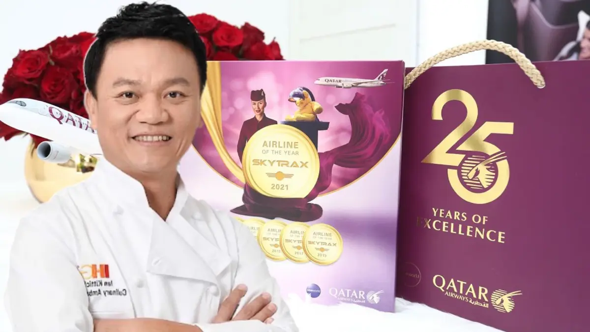 กาตาร์ แอร์เวย์ส ฉลองครบรอบ 25 ปี สานต่อเมนูอาหารไทยกับเชฟเอียน