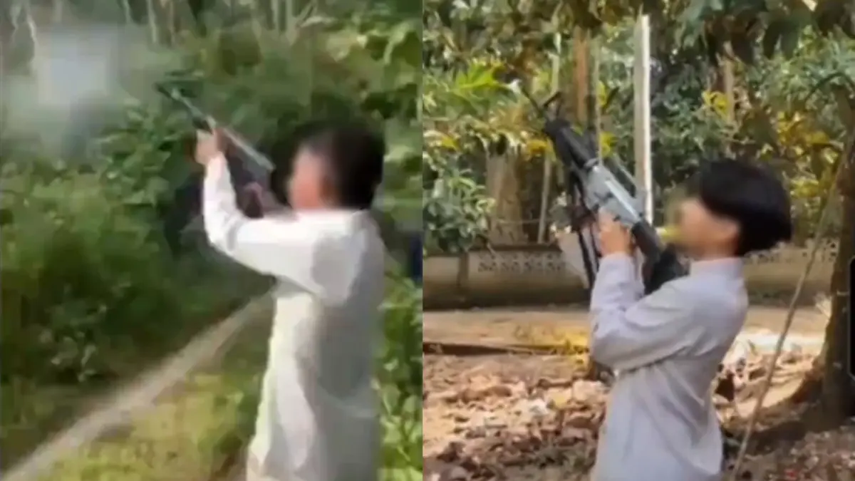 โซเชียลฯแชร์คลิปโจ๋สุดคึกยิง M16 สนั่นฟ้าฉลองฮารีรายอ