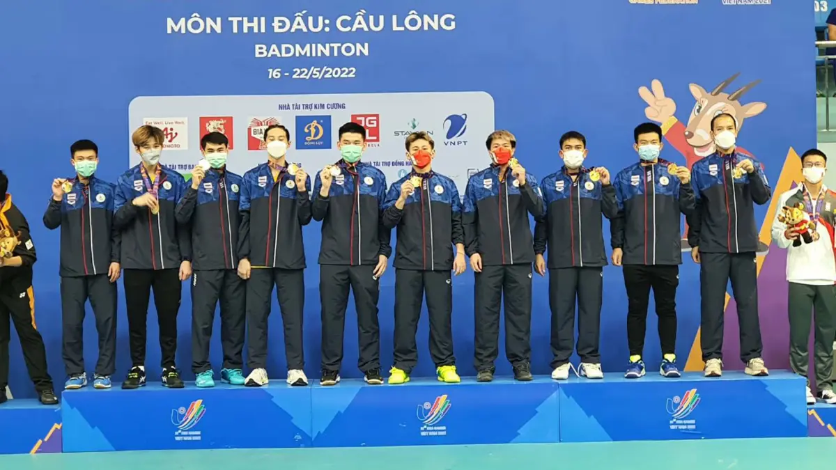 ขนไก่ชายไทยผงาดคว้าทองซีเกมส์ครั้งแรกในรอบ 47 ปี ขนไก่ชายไทยผงาดคว้าทองซีเกมส์ครั้งแรกในรอบ 47 ปี