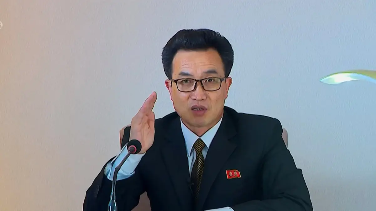 สื่อเกาหลีเหนือเปิดภาพโฆษกแถลงโควิด สื่อเกาหลีเหนือเปิดภาพโฆษกแถลงโควิด