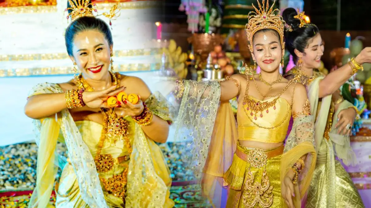 ขนลุกซู่! ลาล่า-ธัญญ่า รำบวงสรวงพญานาค ลมพัดแรงตลอดพิธี คอหวยแห่ตีเลขเด็ด