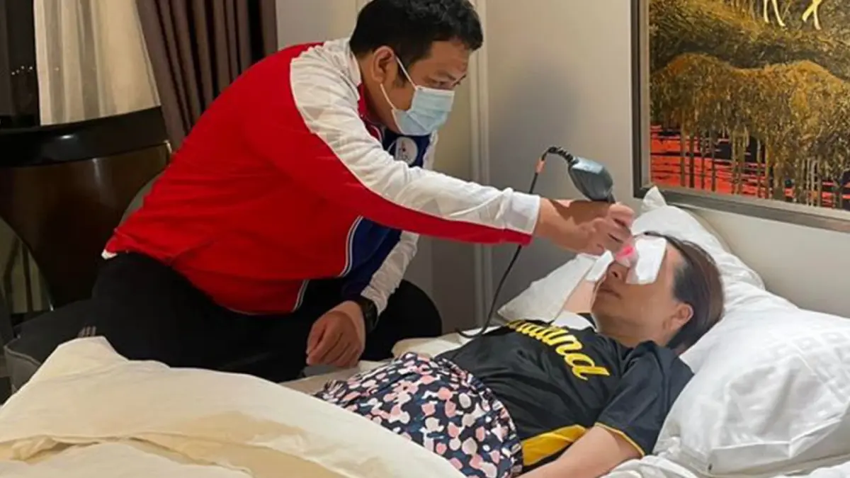 "มาดามแป้ง" ผู้จัดการทัพ "ช้างศึก" ประสบอุบัติเหตุในห้องแต่งตัวนักกีฬา