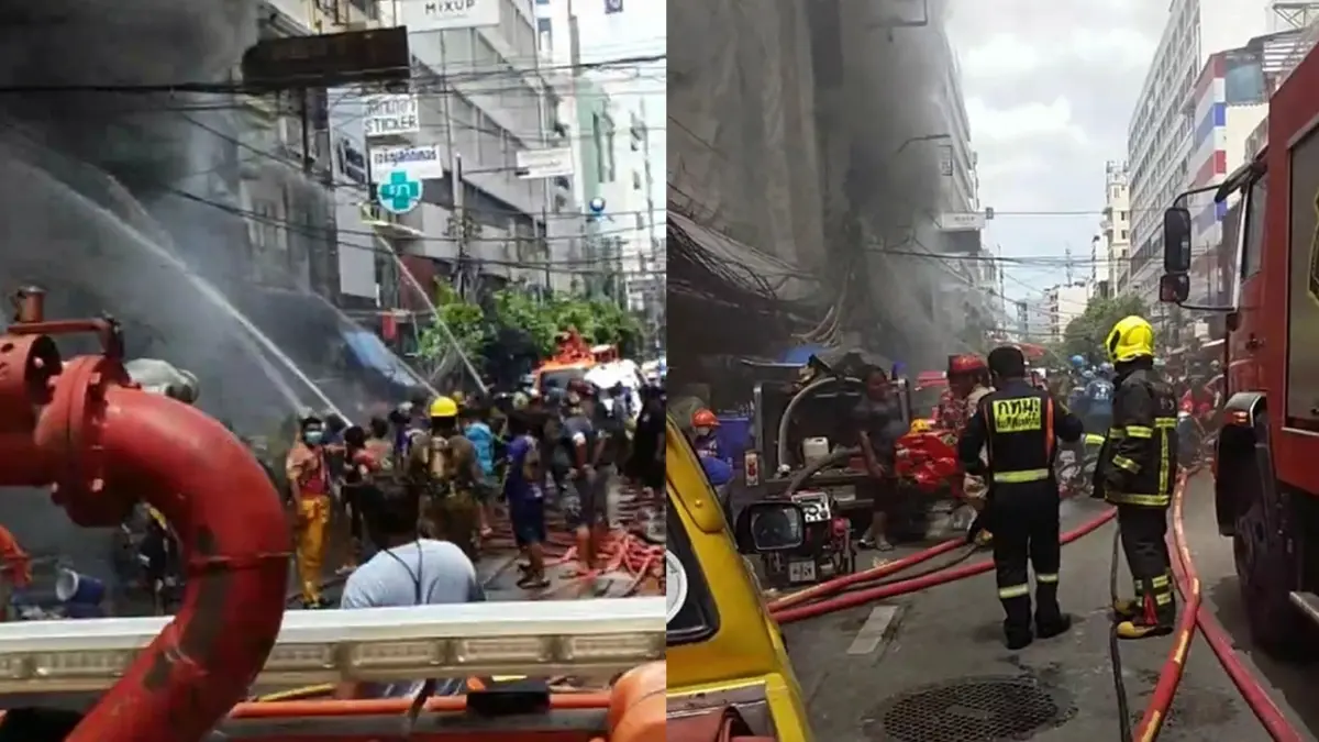 ด่วน! "ไฟไหม้สำเพ็ง" เจ้าหน้าที่เร่งเข้าควบคุมสถานการณ์ (คลิป )