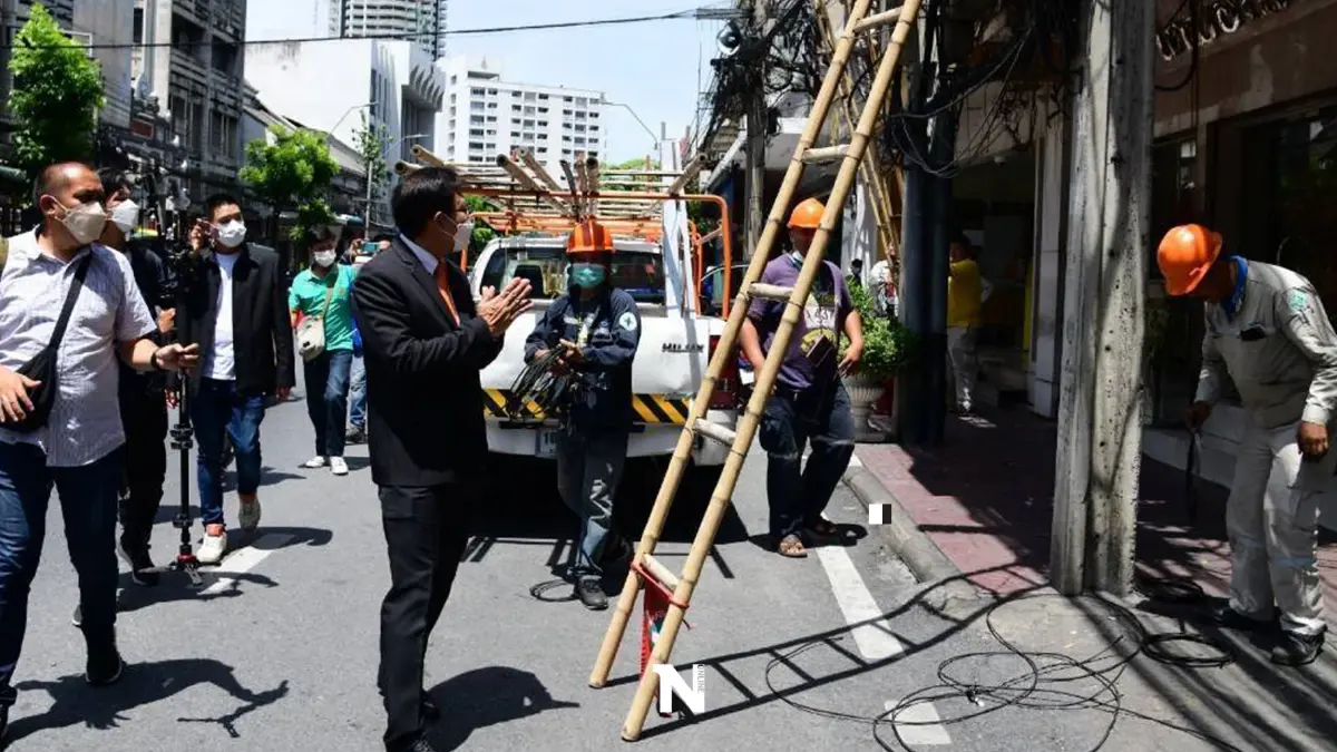 กฟน.ออกโรง จัดระเบียบสายสื่อสาร "สำเพ็ง"