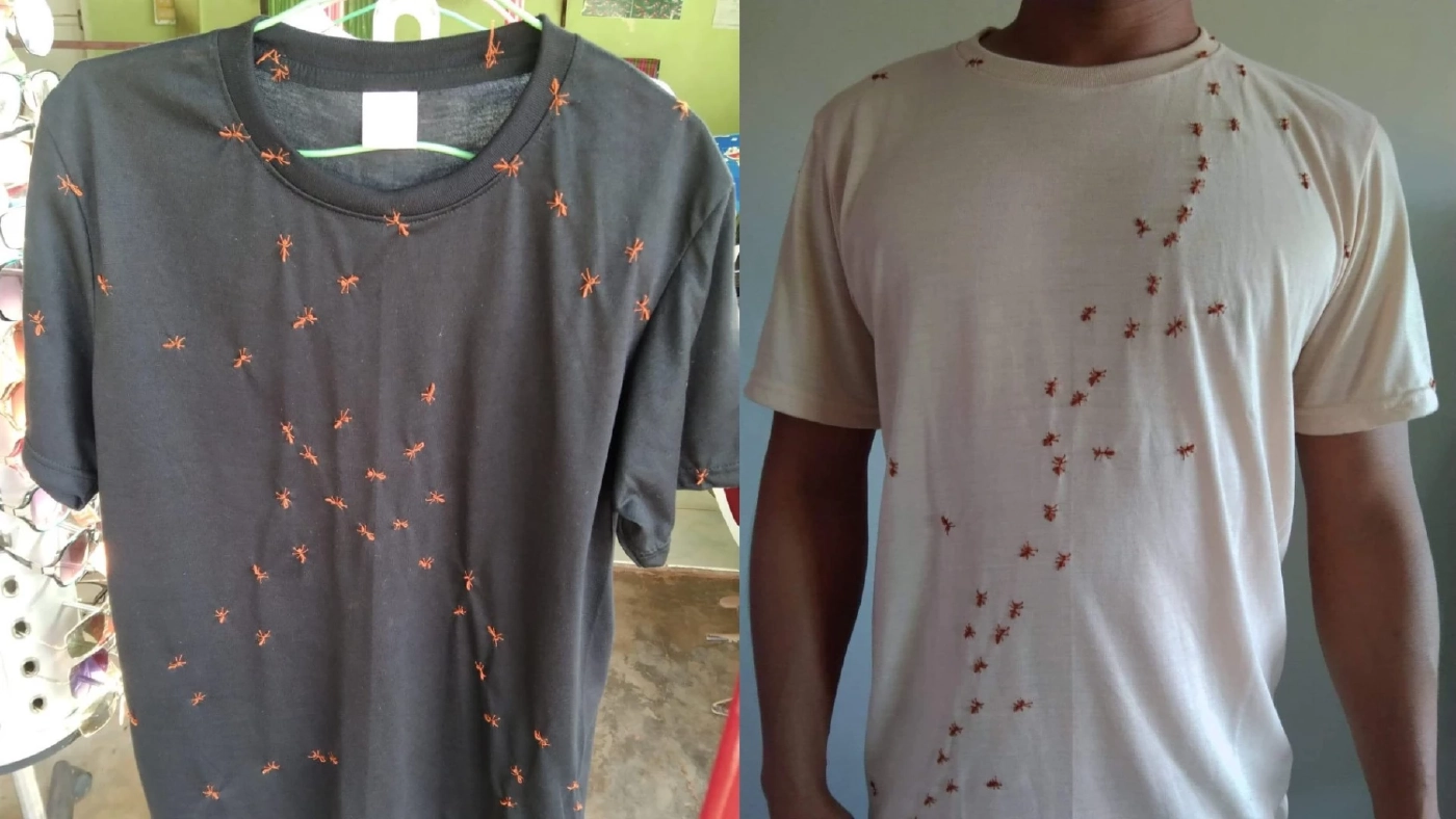 ฮือฮา! แห่สั่งจองซื้อเสื้อยืด "มดไต่" ชวนขนลุก แต่ยอดขายถล่มทลาย