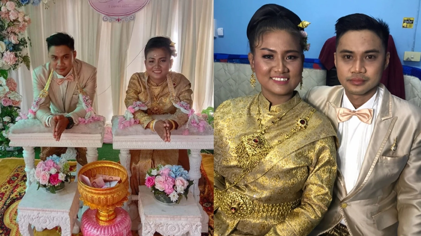 ชื่นมื่น "คู่บ่าวสาว" จัดแต่งงานสินสอด 999 บาท แม้เงินน้อยแต่รักยิ่งใหญ่