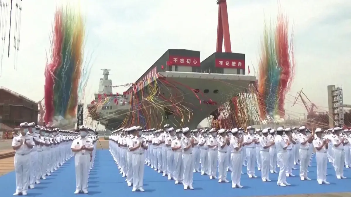 จีนเปิดตัวเรือบรรทุกเครื่องบินลำที่ 3 ทันสมัยที่สุดในกองทัพ จีนเปิดตัวเรือบรรทุกเครื่องบินลำที่ 3 ทันสมัยที่สุดในกองทัพ