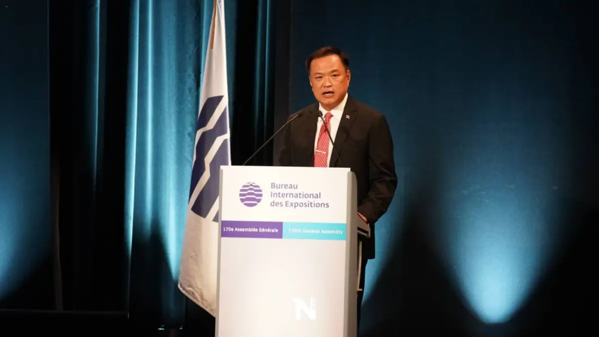 “อนุทิน” ขึ้นเวทีประชุมสมัชชาใหญ่ BIE ประกาศดัน ภูเก็ต เจ้าภาพ Expo2028 “อนุทิน” ขึ้นเวทีประชุมสมัชชาใหญ่ BIE ประกาศดัน ภูเก็ต เจ้าภาพ Expo2028