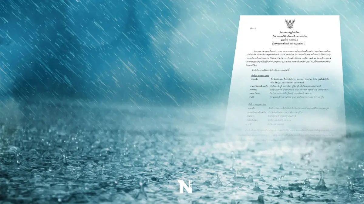 24 ก.ค. มีฝนตกหนัก! "กรมอุตุฯ"ประกาศฉบับ 10 เตือน 20 จังหวัด ระวังท่วมฉับพลัน