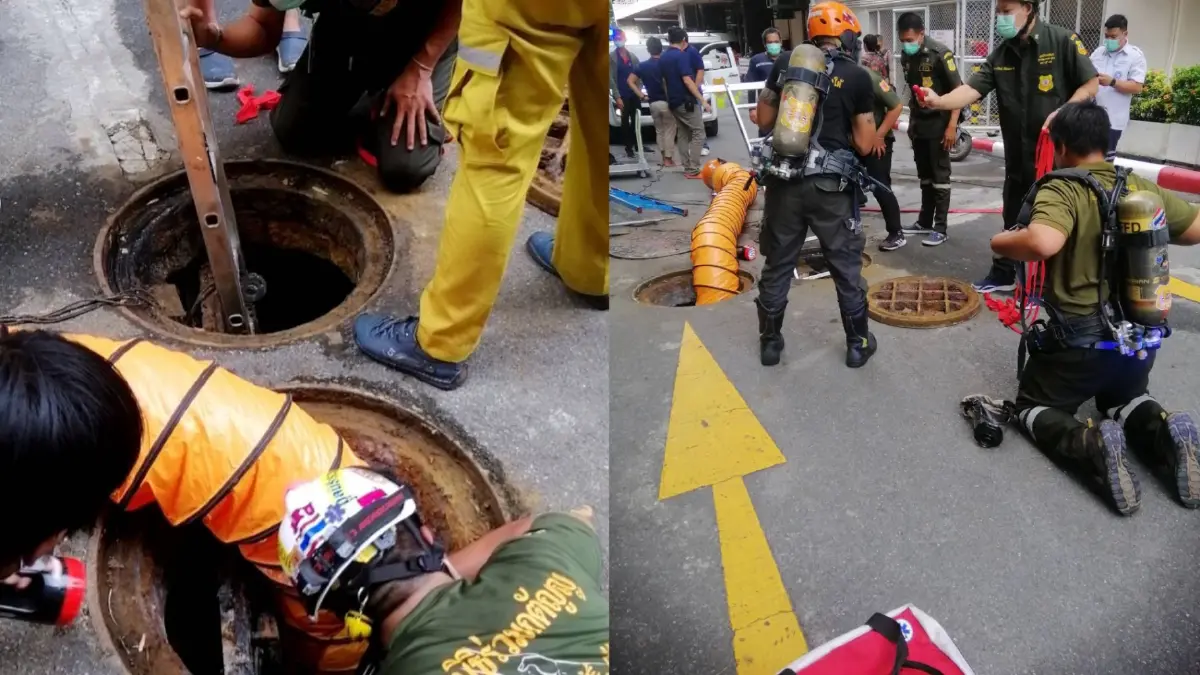 สุดยื้อ 2 ใน 4 คนงาน ที่หมดสติในท่อระบายน้ำคอนโดดังย่านบางนาเสียชีวิต สุดยื้อ 2 ใน 4 คนงาน ที่หมดสติในท่อระบายน้ำคอนโดดังย่านบางนาเสียชีวิต
