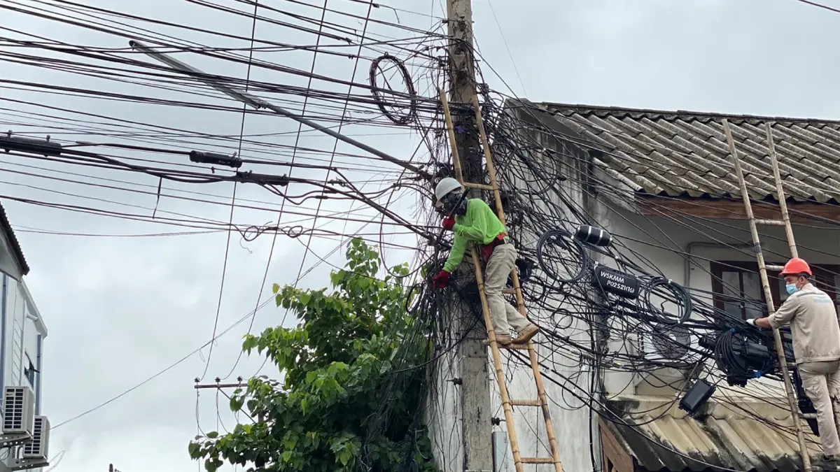 เชียงใหม่คิกออฟจัดระเบียบสายสื่อสาร นำร่องพื้นที่เสี่ยงย่านวังสิงห์คำ