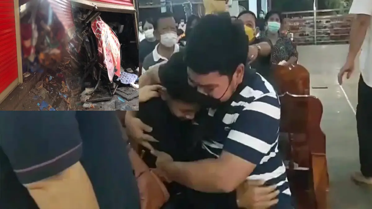สองพี่น้องโผเข้ากอดกันร่ำไห้รับศพพ่อแม่ขายหมูปิ้ง เหยื่อเมาแล้วขับ สองพี่น้องโผเข้ากอดกันร่ำไห้รับศพพ่อแม่ขายหมูปิ้ง เหยื่อเมาแล้วขับ
