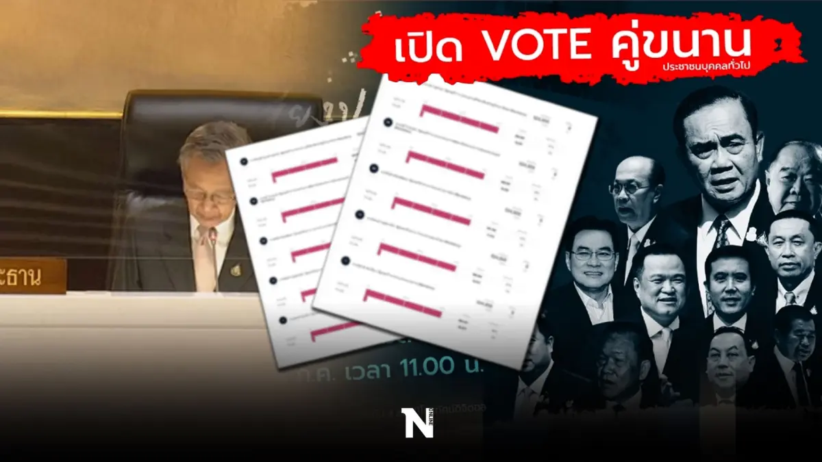 เปิดผลโหวตคู่ขนาน "เสียงประชาชน" ลงมติเทคะแนน"ไม่ไว้วางใจ"นายกฯและ 10 รมต.