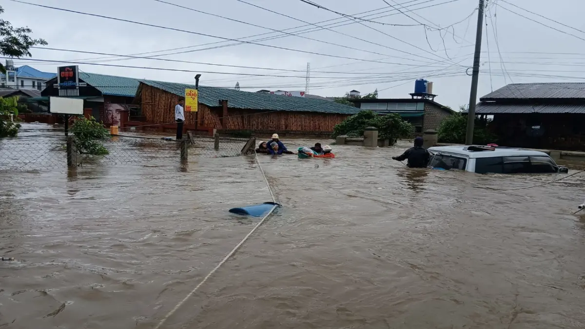 เมียนมาเผชิญฝนถล่มเมือง-น้ำท่วมหนัก เมียนมาเผชิญฝนถล่มเมือง-น้ำท่วมหนัก