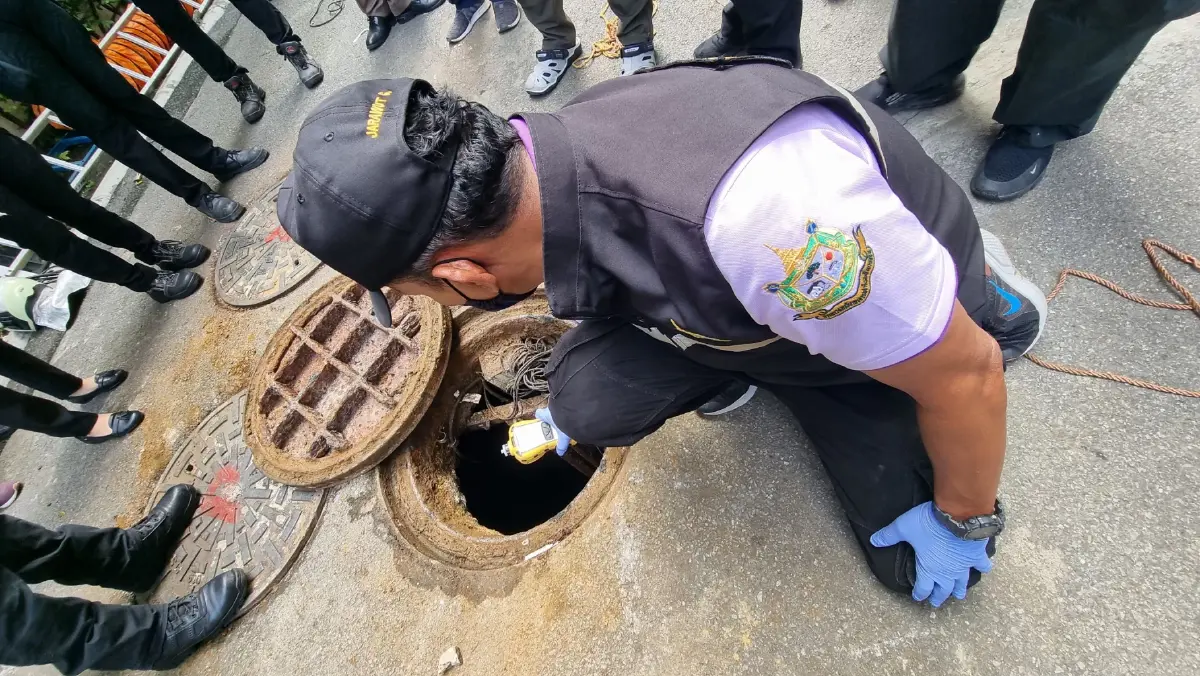 "พิสูจน์หลักฐาน-กรมควบคุมมลพิษ" ตรวจบ่อบำบัดน้ำเสีย