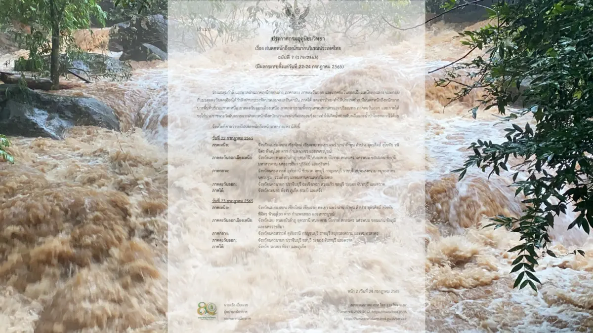 กรมอุตุฯ ประกาศฉบับที่ 7 ฝนตกหนักถึงหนักมาก วันนี้ 56 จังหวัดเตรียมรับมือ กรมอุตุฯ ประกาศฉบับที่ 7 ฝนตกหนักถึงหนักมาก วันนี้ 56 จังหวัดเตรียมรับมือ
