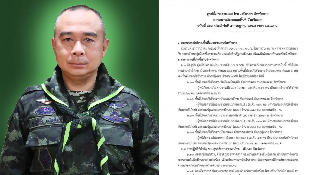 ชายแดนไทย-เมียนมา ไร้การปะทะเป็นวันที่ 4 ทหารไทยยังคงตรึงกำลังเข้ม