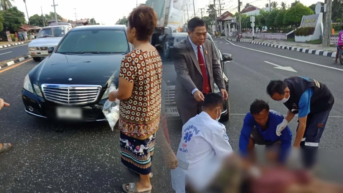 รถยนต์ “ส.ส.คฑาเทพ” ชนยายดับที่อำนาจเจริญ อ้างรีบไปประชุมสภา
