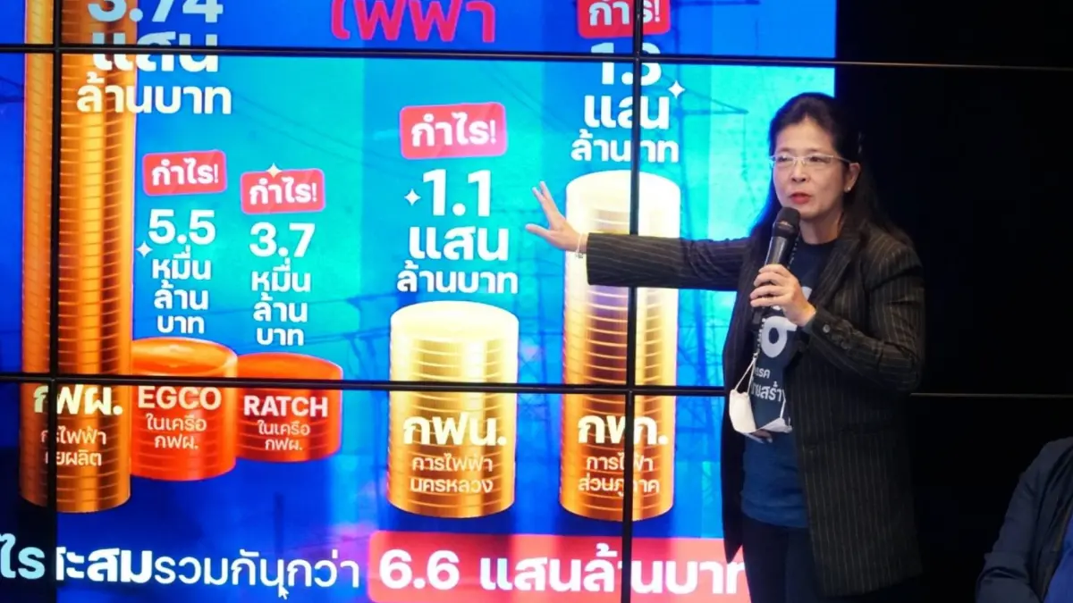 พรรคไทยสร้างไทย แฉ 3 การไฟฟ้า กำไรสะสม 6.6 แสนล้าน แต่กลับขอขึ้นค่าไฟ พรรคไทยสร้างไทย แฉ 3 การไฟฟ้า กำไรสะสม 6.6 แสนล้าน แต่กลับขอขึ้นค่าไฟ