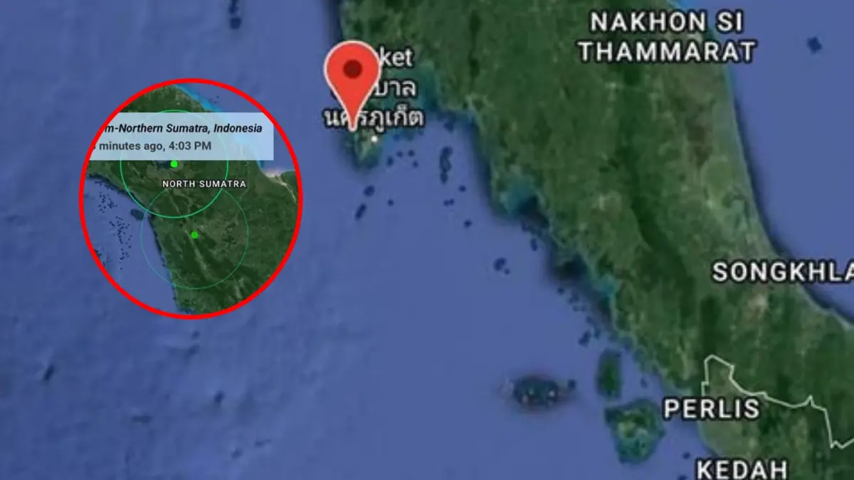 “หมู่เกาะสุมาตรา” แผ่นดินไหว 2 ครั้ง ขนาด 4.5 - 4.3 ห่างจาก “ภูเก็ต”  615 กม.