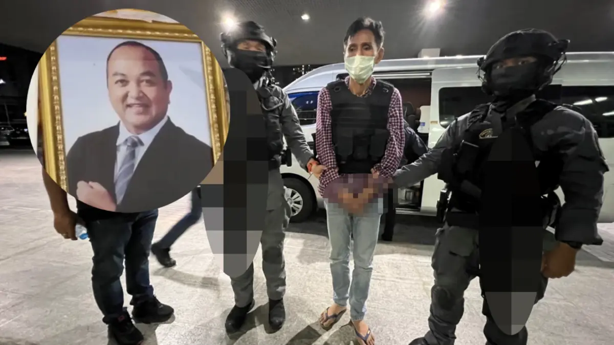 จับได้แล้ว ทีมยิงทนายมานพอีกคน หลบหนีไป จ.แพร่ ตร.คุมตัวมากองปราบฯ สอบต่อ จับได้แล้ว ทีมยิงทนายมานพอีกคน หลบหนีไป จ.แพร่ ตร.คุมตัวมากองปราบฯ สอบต่อ